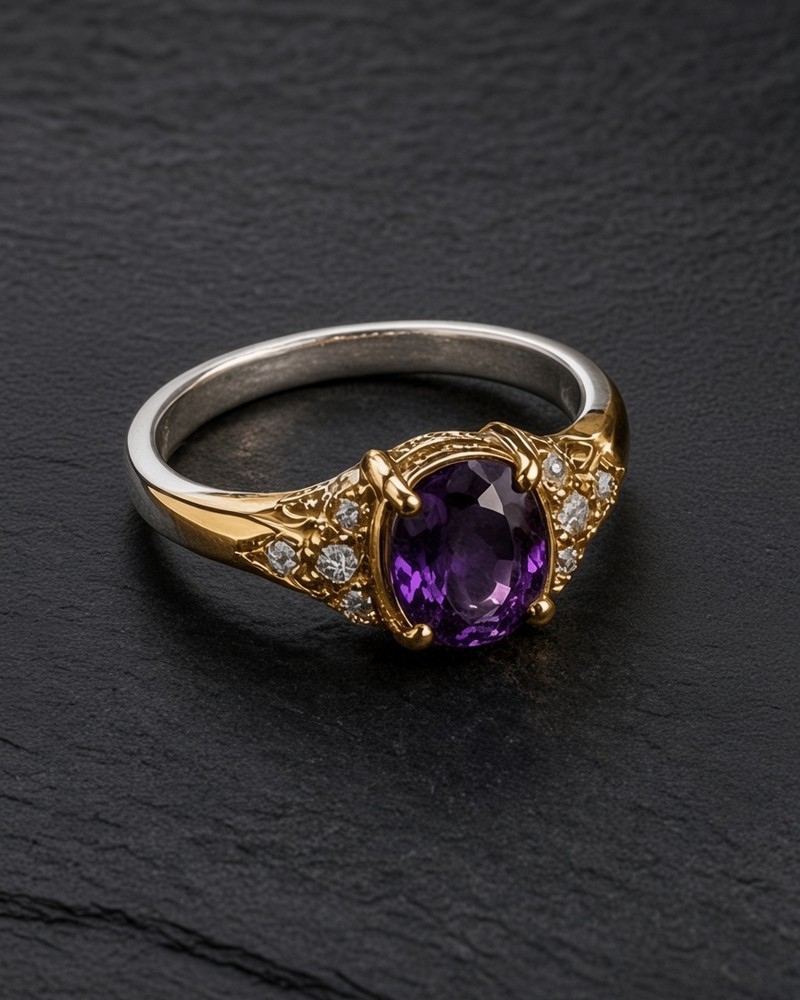 Illustrative image for the Everyday Light Birthstone Stacker Ring